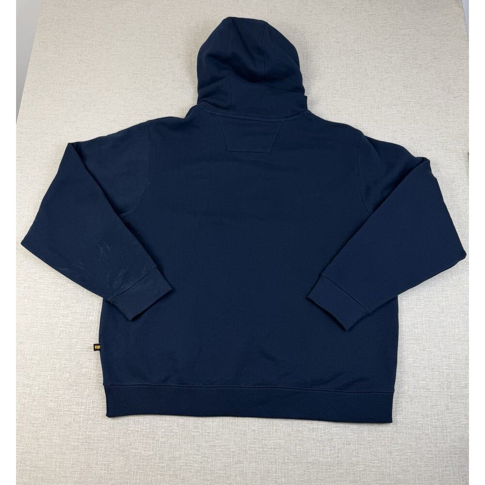 CAT Caterpillar Hoodie Men’s XXL Navy Blue Embroidered Logo Pullover NWT - Picture 3 of 10